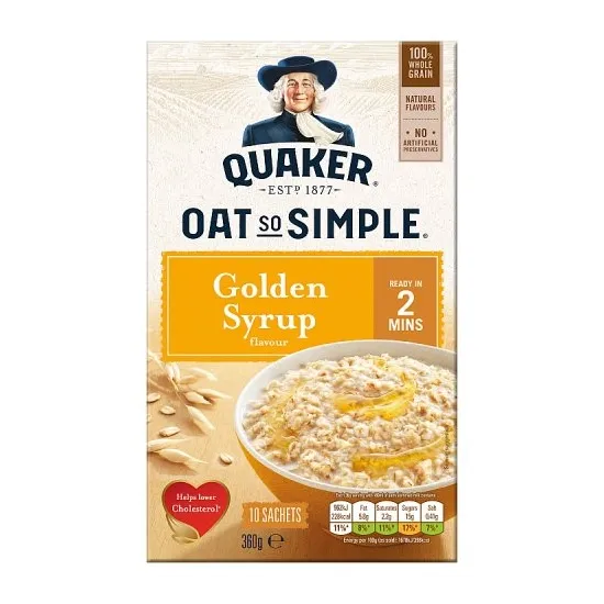 Quaker Oat So Simple Golden Syrup Porridge Sachets 10x36g
