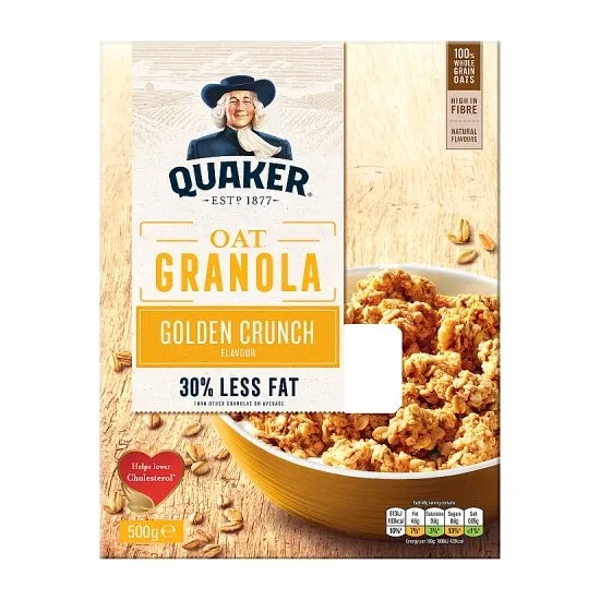 Quaker Oat Golden Crunch Granola Cereal 500g