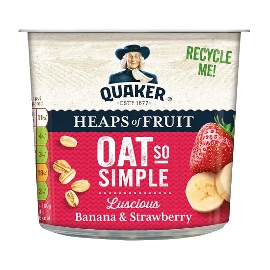 Quaker Oat So Simple Banana & Strawberry Porridge Pot 58g