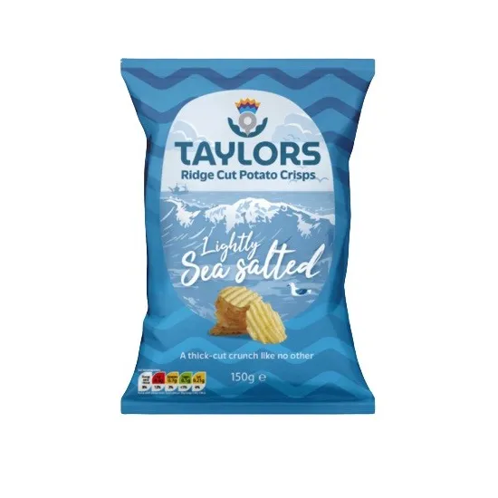 Taylors Lightly Sea Salted Ridge Cut Potato Crisps 150g