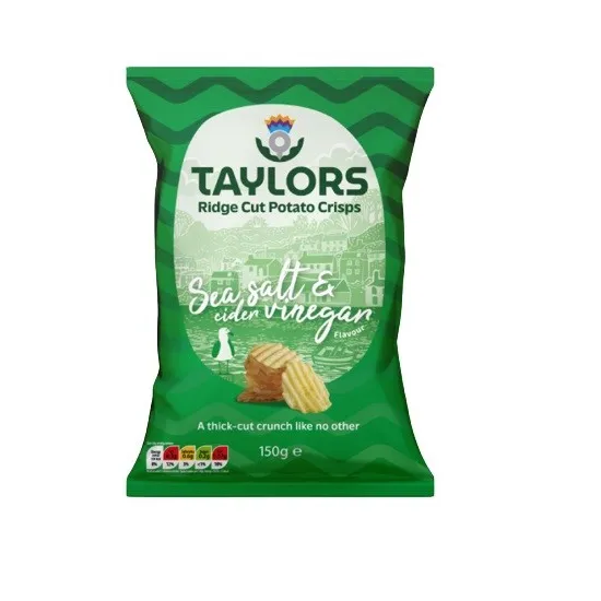 Taylors Sea Salt & Cider Vinegar Flavour Ridge Cut Potato Crisps 150g