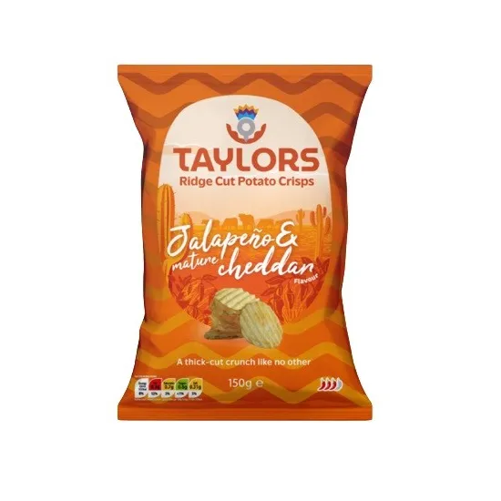 Taylors Jalapeño & Mature Cheddar Flavour Ridge Cut Potato Crisps 150g