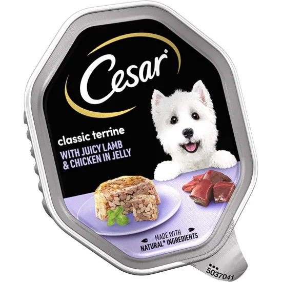 Cesar Garden Terrine with Juicy Lamb and Turkey and Green Beans in Loaf 150g Cesar Garden Terrine with Juicy Lamb and Turkey and Green Beans in Loaf 150g