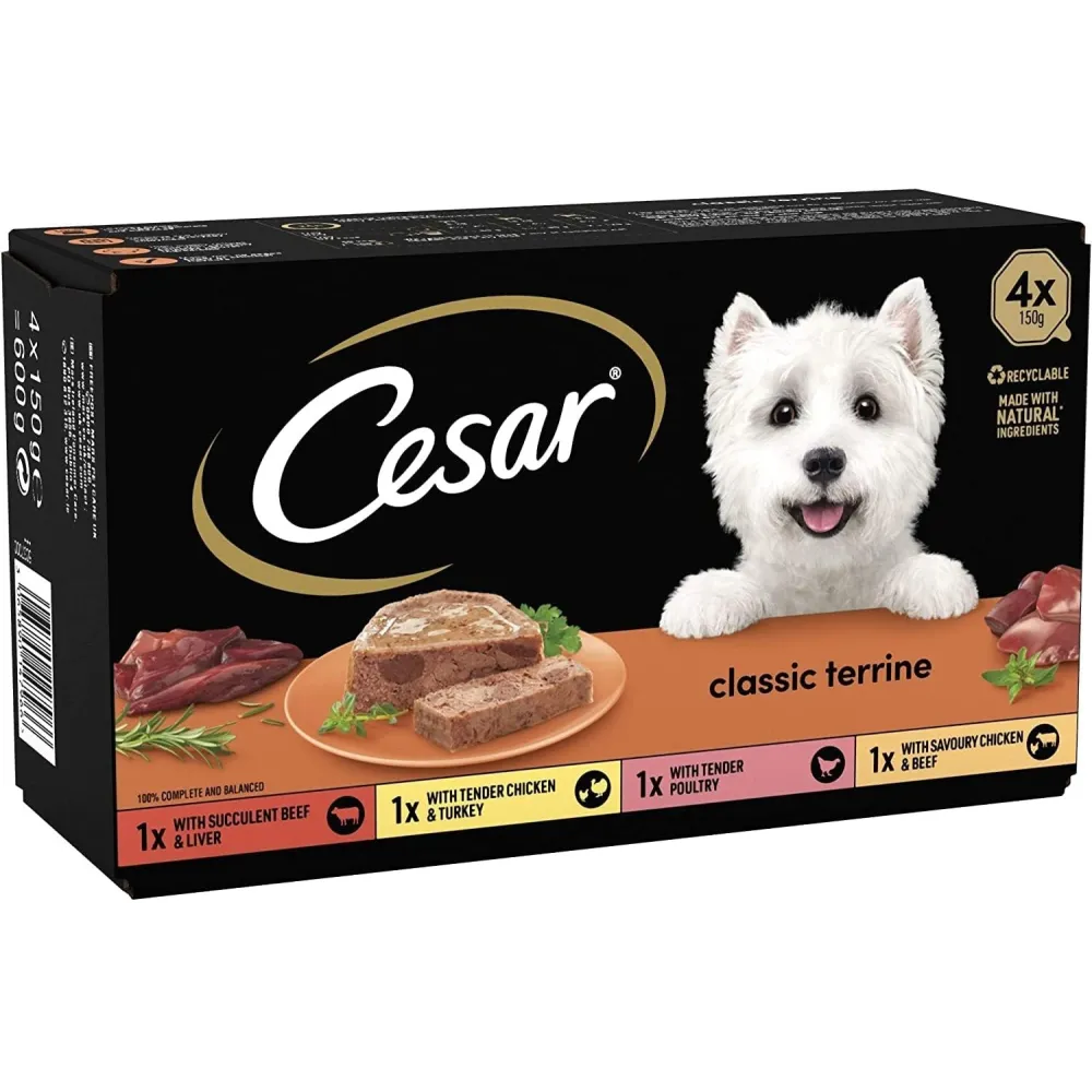 Cesar Country Stew Mixed Selection 4x150g Cesar Country Stew Mixed Selection 4x150g