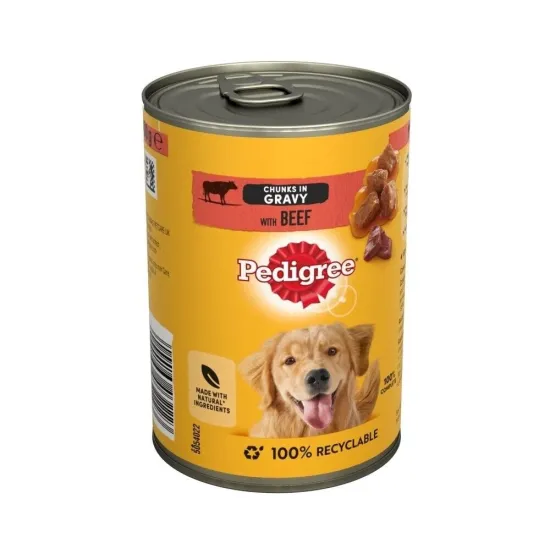 Pedigree Dog Tin with Chicken in Gravy 400g