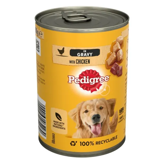 Pedigree Dog Tin with Chicken in Jelly 385g
