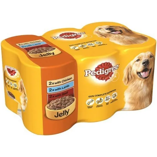 Pedigree Dog Tins Mixed Selection in Gravy 6x400g