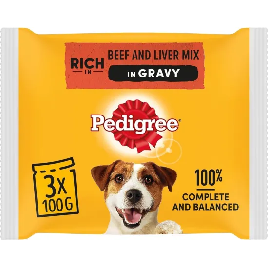 Pedigree Adult Dog Pouches Mixed Selection in Gravy 12x100g