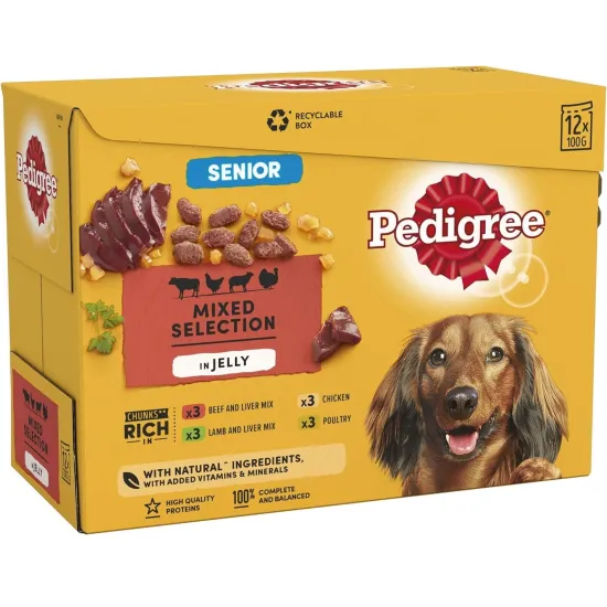 Pedigree Dog Pouches Mixed Selection in Jelly 40x100g Mega Pack