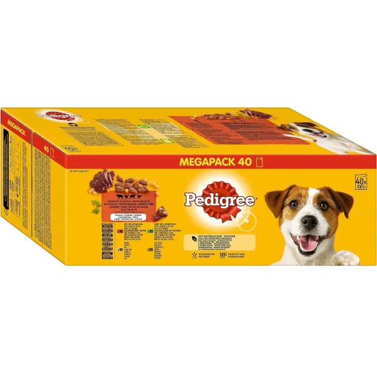 Pedigree Dog Pouches Mixed Selection in Gravy 40x100g Mega Pack
