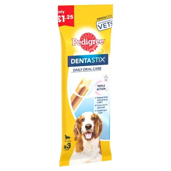 Pedigree DentaStix Daily Dental Chews Medium Dog 3 Sticks
