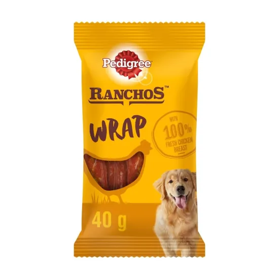 Pedigree Ranchos Twist Dog Treats with Chicken 40g