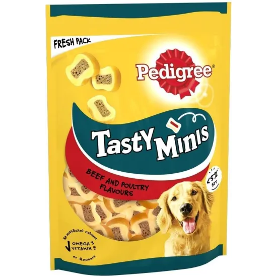 Pedigree Tasty Minis Puppy Treats Chewy Cubes with Chicken 125g