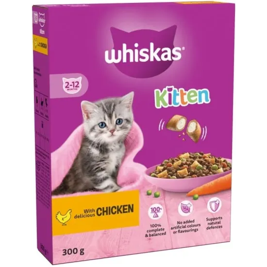 Whiskas 1+ Cat Complete Dry with Chicken 300g