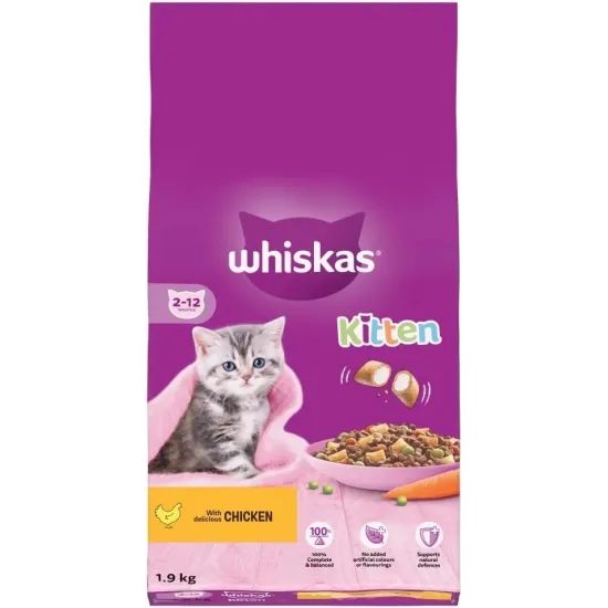 Whiskas 1+ Cat Complete Dry with Chicken 1.9kg