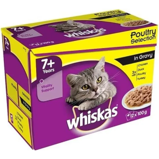 Whiskas 7+ Cat Pouches Fish Favourites in Jelly 12x85g