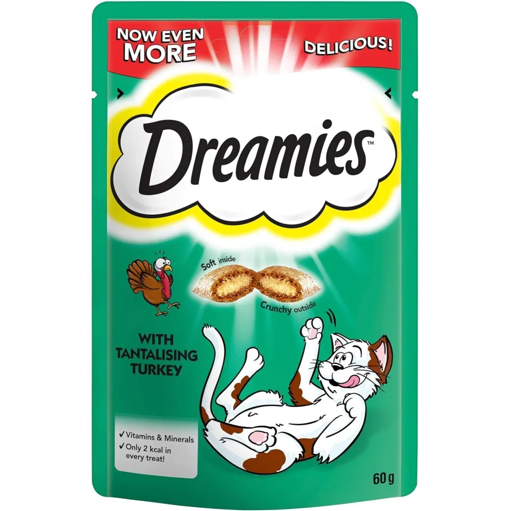 Dreamies Mix Cat Treats with Salmon and Tuna Flavour 60g Dreamies Mix Cat Treats with Salmon and Tuna Flavour 60g