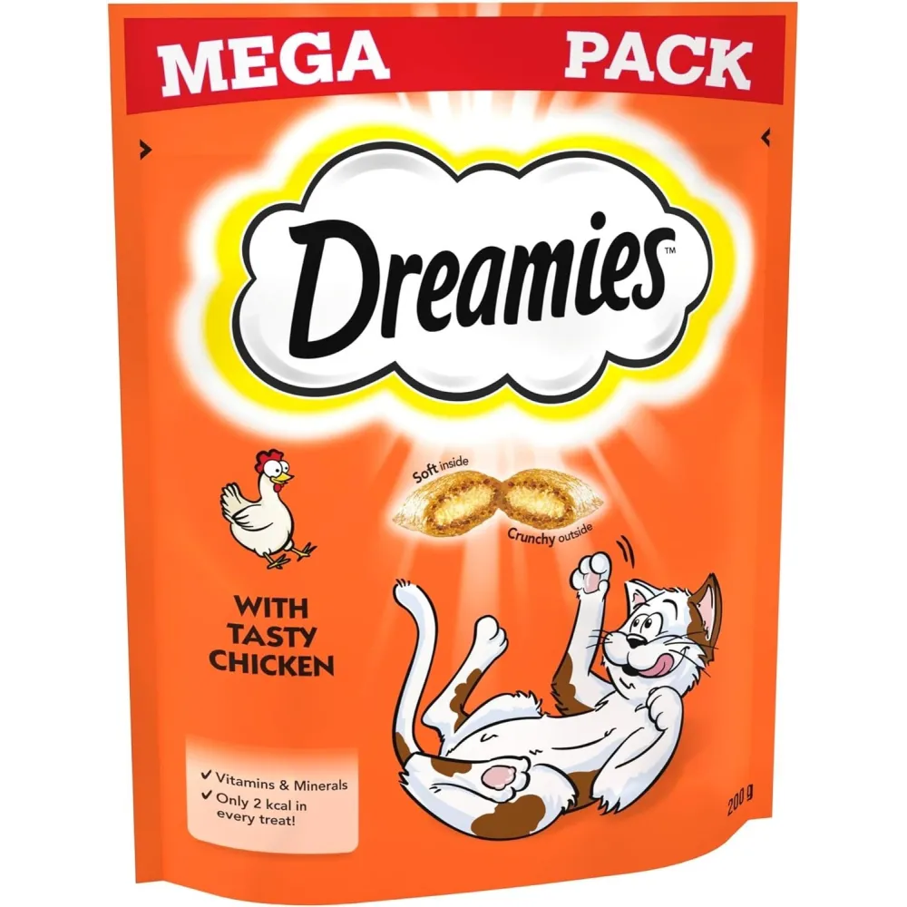 Dreamies Cat Treats with Chicken 350g MegaTub Dreamies Cat Treats with Chicken 350g MegaTub