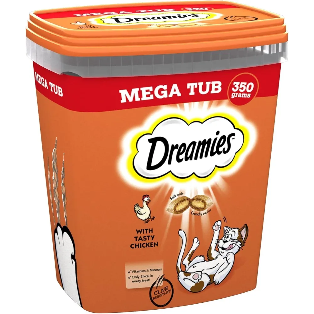 Dreamies Cat Treats with Cheese 350g MegaTub Dreamies Cat Treats with Cheese 350g MegaTub