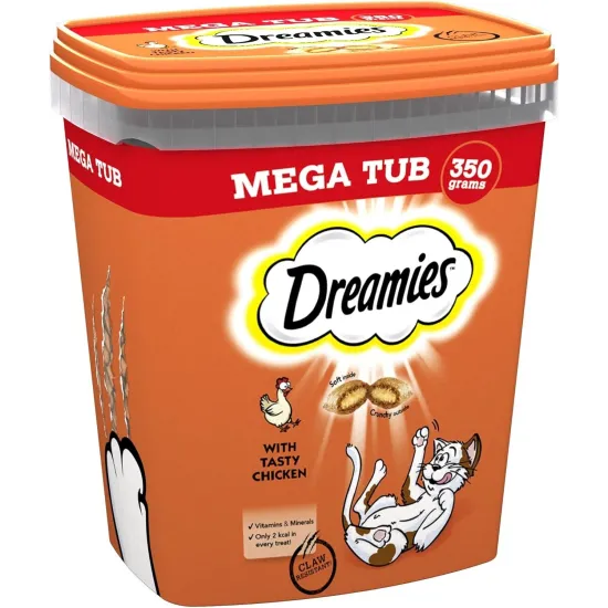 Dreamies Cat Treats with Cheese 350g MegaTub Dreamies Cat Treats with Cheese 350g MegaTub