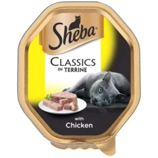 Sheba Fine Flakes Cat Tray with Chicken in Jelly 85g