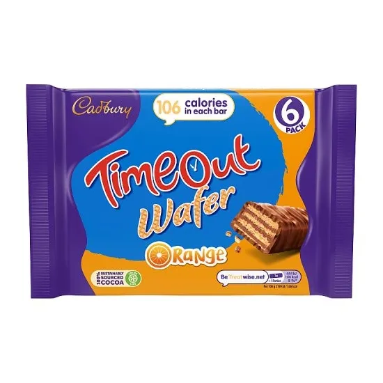 Cadbury Timeout Wafer Orange 6 x 20.2g (121.2g)