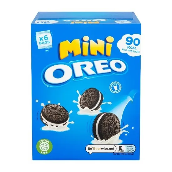 OREO Mini Vanilla Sandwich Biscuits 6 Snack Packs 114g