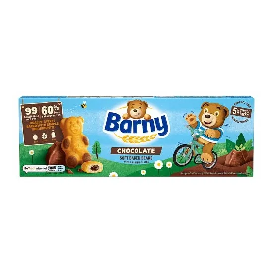 Barny Chocolate Soft Baked Bears 5 Pack 125g