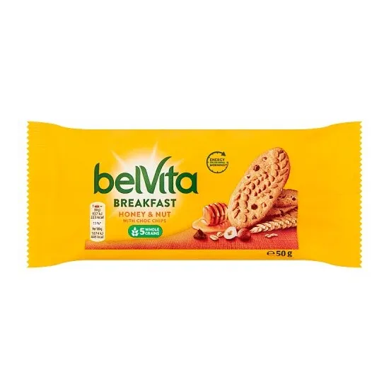 Belvita Breakfast Biscuits Honey and Nuts with Choc Chips 50g