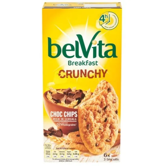 Belvita Breakfast Biscuits Crunchy Choc Chips 300g