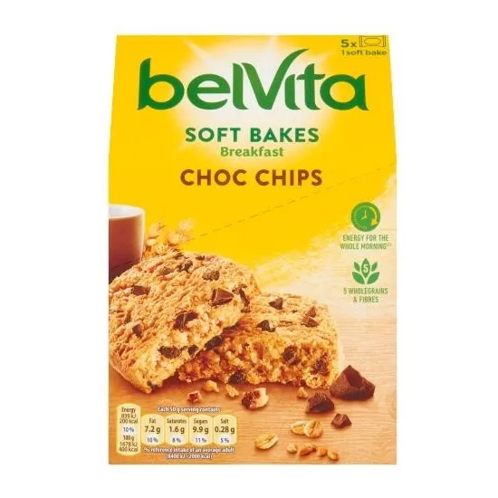 Belvita Breakfast Biscuits Soft Bakes Choc Chips 250g