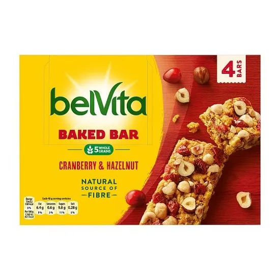 Belvita Breakfast Cranberry & Hazelnut Baked Bar 160g
