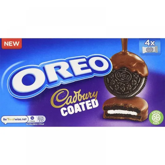 Oreo Cadbury Coated Sandwich Biscuits 164g