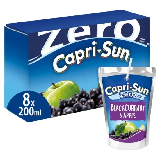 Capri Sun Blackcurrant Zero 8Pk 200ml