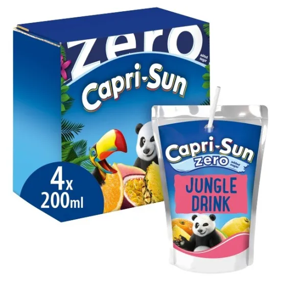 Capri Sun Jungle Zero 4 Pk 200ml