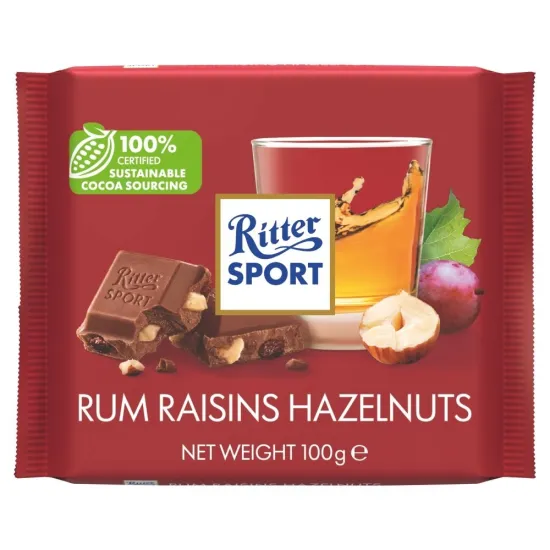 Ritter Sport Rum Raisin Hazelnuts 100g