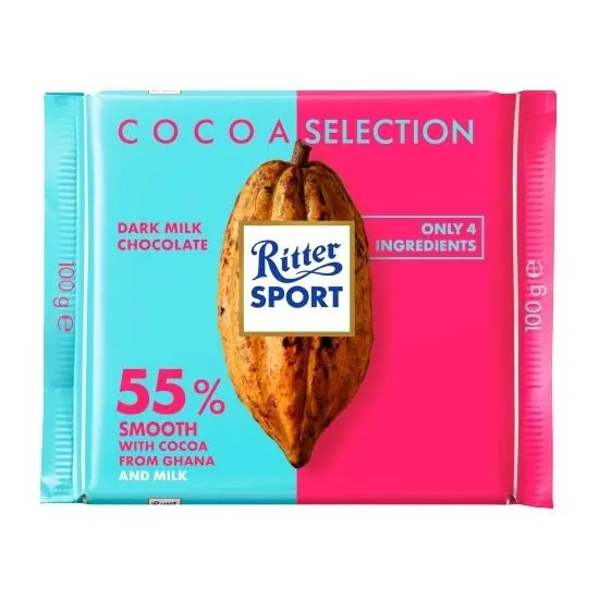 Ritter Sport 55% Cocoa Smooth from Ghana 100g