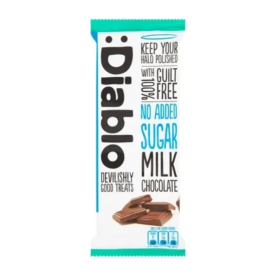 Diablo No Added Sugar Milk Chocolate  85g