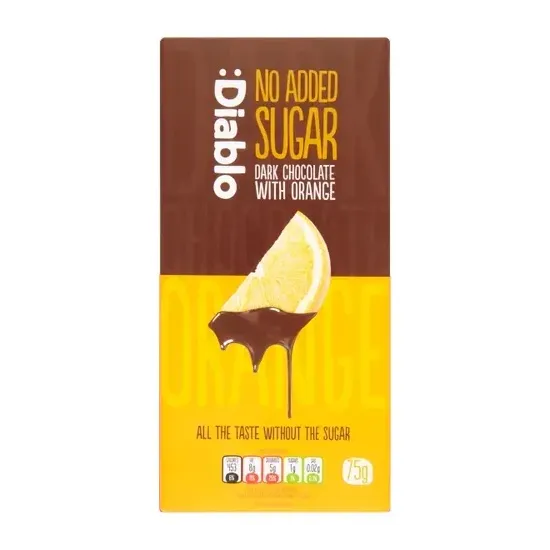 Diablo Dark chocolate with Orange 75g