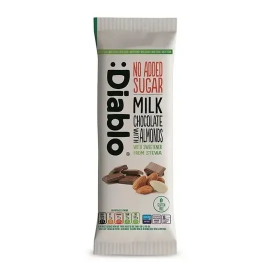 Diablo Stevia Milk Chocolate with Almond 75g