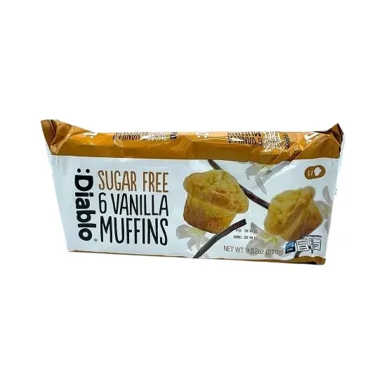 Diablo Sugarfree  6 Pack Vanilla Muffins 270g