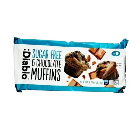 Diablo 6 Sugarfree Pack Chocolate Muffins 270g
