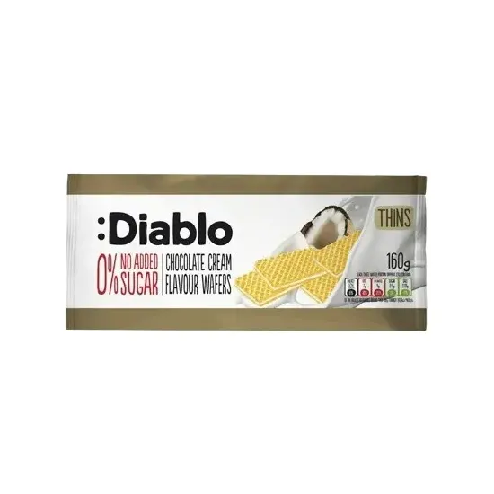 Diable Wafers Coconut Flavour 0% sugars added 150g