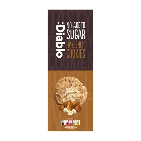 Diablo No Added Sugar Hazelnut cookies 135g