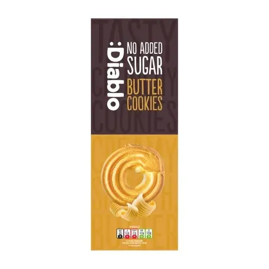 Diablo No Added Sugar Butter Cookies 135g