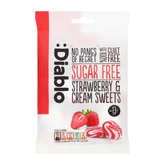 Diablo Strawberry & Cream Sweets 75g