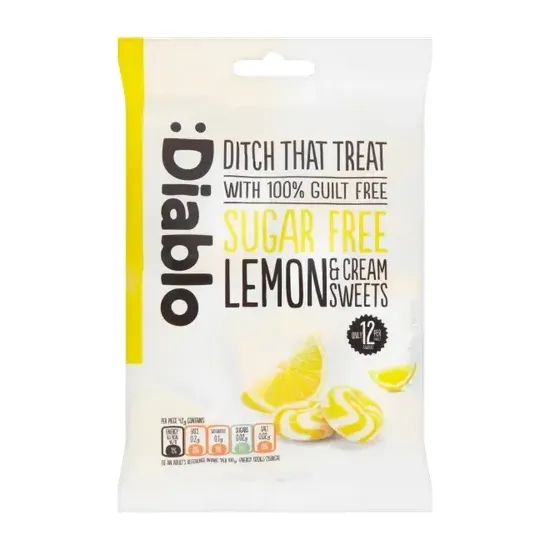 Diablo Lemon & Cream Sweets 75g