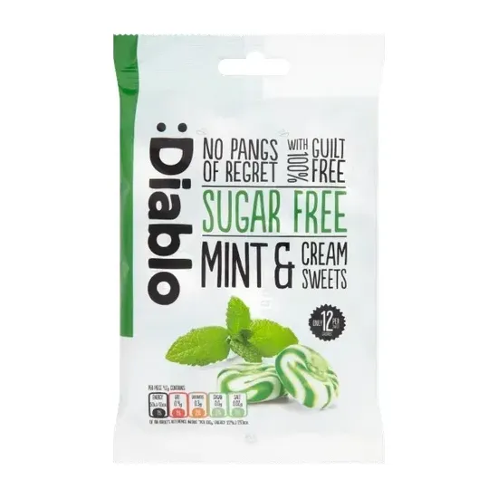 Diablo Mint & Cream Sweets 75g