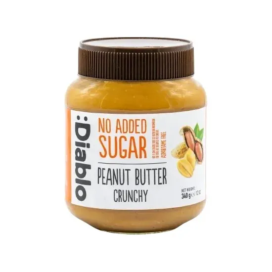 Diablo No Added Sugar Crunchy Peanut Butter 340g