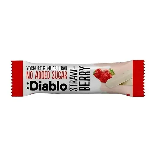 Diablo Yoghurt coated Strawberry Muesli Bar 30g